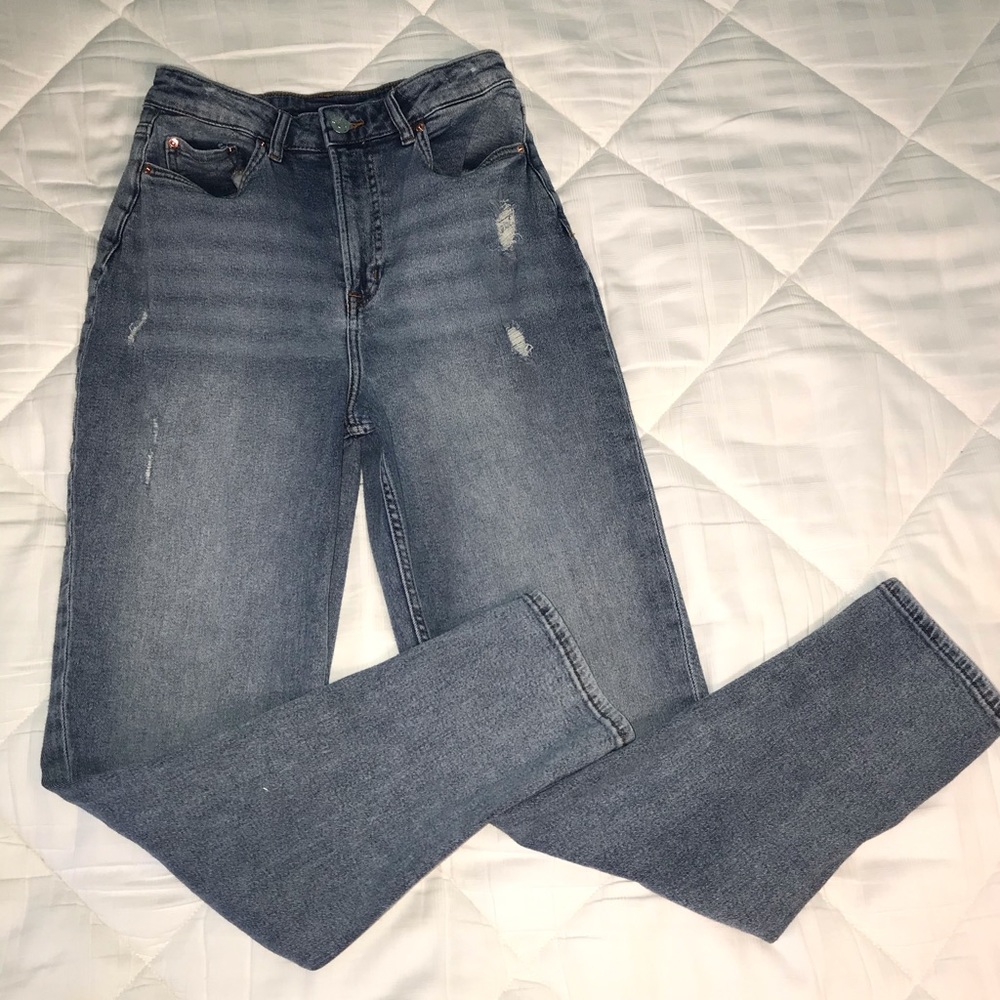 Extra high rise boyfriend mom jeans
